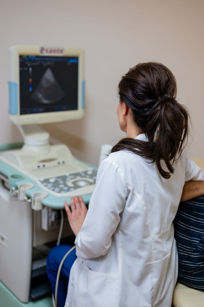 Ecocardiografie în derulare — cardioecograf Esaote